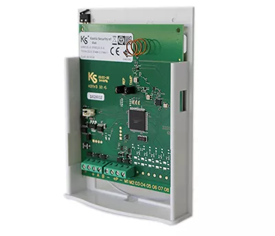 Duo, modul wireless, functioneaza ca emițător sau repetor, fracventa 868MHz, bidirecțional, pana la 64 de periferice wireless/128 de zone wireless, include carcasa, [],https:b2b.sielinvest.ro