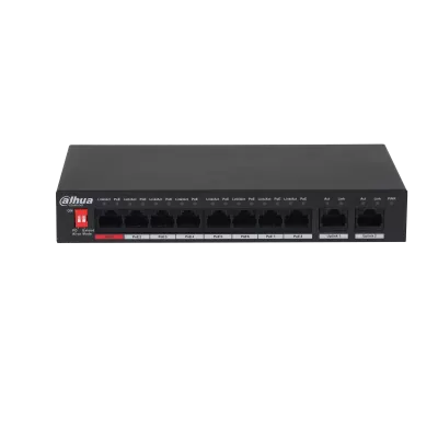 Switch POE Dahua, 8 + 2 xRJ45 porturi - 96W - 10/100MBPS, [],https:b2b.sielinvest.ro