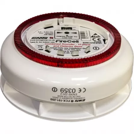 Soclu wireless pentru detectorii din gama Fusion cu sirena si indicator vizual rosu inclus, adresare electronica, baterii 3 x AA + 3 x C, [],https:b2b.sielinvest.ro