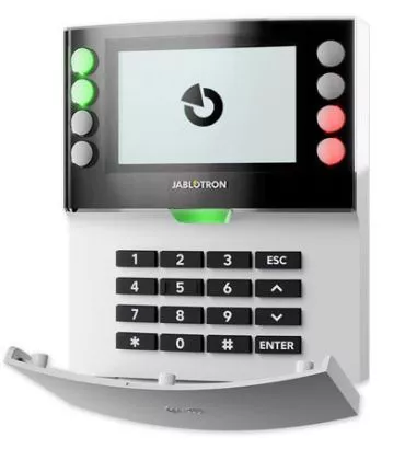 Tastatura alba cu 4 segmente de comanda integrate si cititor RFID, conectare pe BUS, display LCD, [],https:b2b.sielinvest.ro