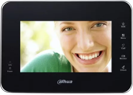 Monitor videointerfon IP, handsfree, interior, ecran 7" cu touchscreen, rezolutie 800x480, butoane touch, [],https:b2b.sielinvest.ro