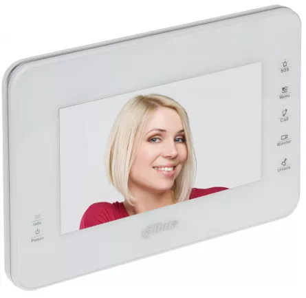 Monitor videointerfon IP, handsfree, interior, ecran 7" cu touchscreen, rezolutie 800x480, butoane touch, [],https:b2b.sielinvest.ro