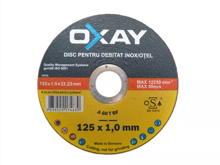 Disc OXAY debitat inox/metal 125X1 mm, [],suruburionline.ro