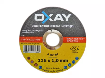 Disc OXAY debitat inox/metal 115X1 mm, [],suruburionline.ro