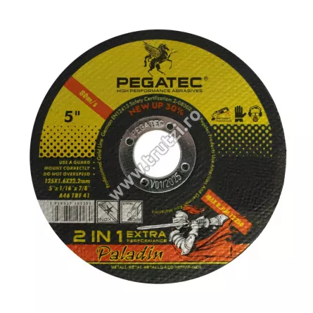 9621216 DISC ABRAZIV DEBITARE METAL 125X1.6X22.2MM PEGATEC, [],trutzi.ro