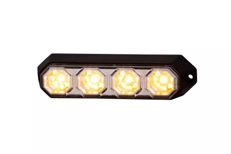 Lampă avertizare tip stroboscop, Horpol, 4 LED, lumină portocalie, 12/24V