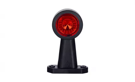 Lampă gabarit rotundă Horpol cu braț drept, marcaj dreapta, LED alb/roșu, alimentare 12/24V