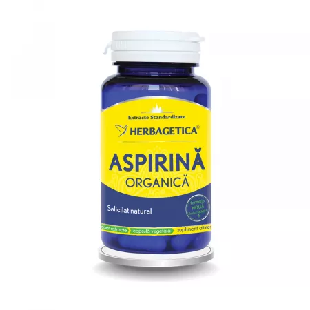Aspirină Organică, 60 capsule, Herbagetica