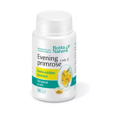 Evening Primrose + Vitamina E, 30 capsule