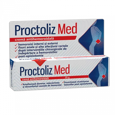 Cremă antihemoroidală Proctoliz Med, 25 g, Fiterman