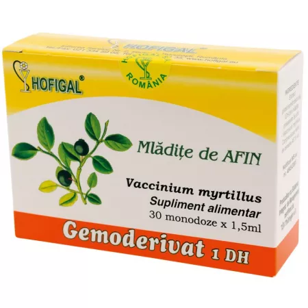 Mlădițe de Afin Gemoderivat, 30 doze de 1.5 ml, Hofigal
