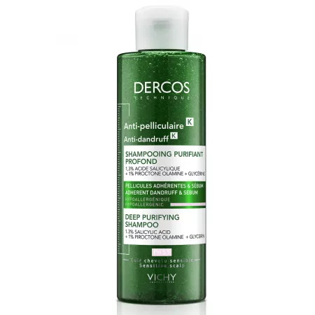 VICHY Șampon antimătreață purificator Dercos K, 250 ml