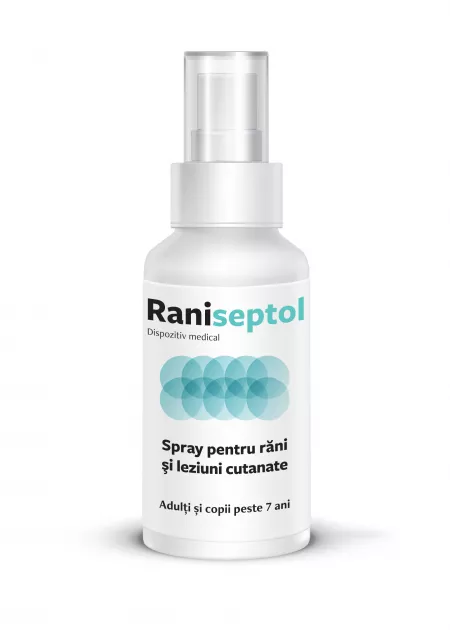 Raniseptol spray pentru răni și leziuni cutanate,125 ml, Zdrovit