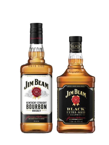Kentucky Straight Bourbon Whiskey 40% 1L + Black Extra Aged Bourbon 43% 1 L
