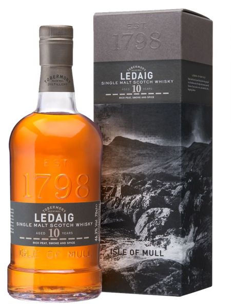 Whisky Tobermory Ledaig 10 YO 46.3%, 0.7 L Giftbox