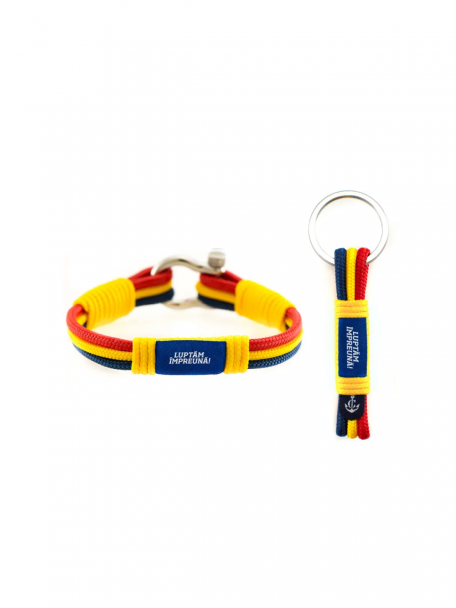 Set Bratara Nautica + Breloc LUPTAM IMPREUNA! CNCFRF #07 17CM