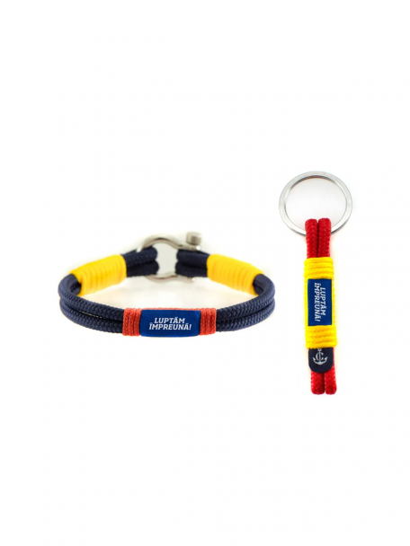 Set Bratara Nautica + Breloc LUPTAM IMPREUNA! CNCFRF #08 17CM
