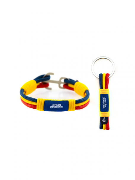 Set Bratara Nautica + Breloc LUPTAM IMPREUNA! CNCFRF #11 17CM