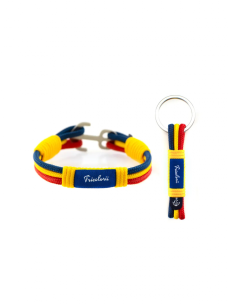 Set Bratara Nautica + Breloc Tricolorii CNCFRF #06 17cm