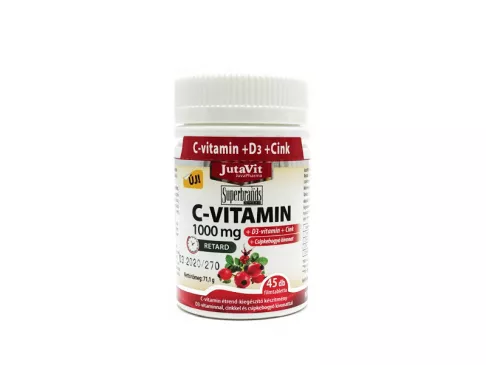 Vitamina C 1000 mg  Retard cu Extract de Macese+D3+ZINC  45 tablete 