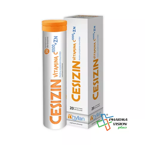 CESIZIN Vitamina C 1000 Zinc * 20 comprimate efervescente - HYLLAN
