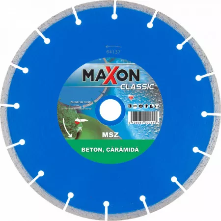 Disc DIAMANTAT segmentat pentru beton / caramida MAXON MSZ125C