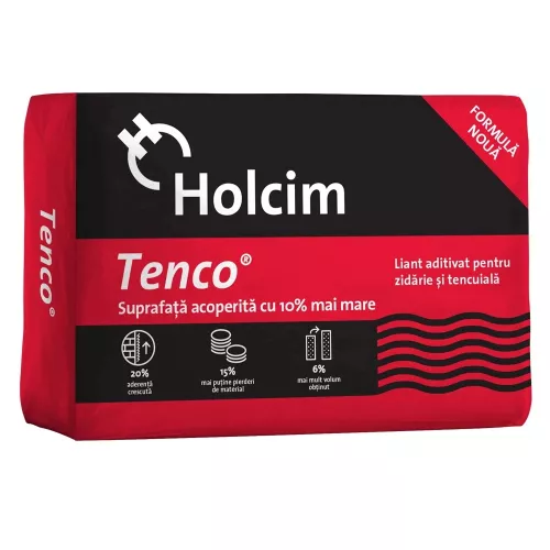 Liant aditivat Holcim Tenco  pentru zidarie si tencuiala, 40 kg