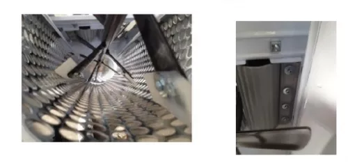 Dezciorchinător cu zdrobitor, cuvă în plan  înclinat vopsea emailată (900 x 500 mm) - motor 220 V, 1 CP, capacitate maximă 1.500 kg/oră
