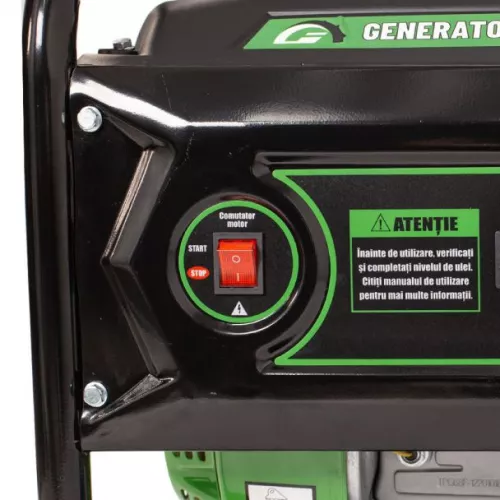 Generator de curent pe benzina Greenfield G-EC3100P, portabil, monofazat, 2.3 kVA, bobinaj alternator cupru