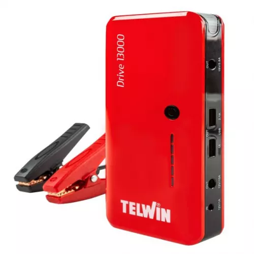 Sursa de alimentare/pornire de urgenta Telwin DRIVE13000, baterie litiu 12 V, 12000 mAh, USB