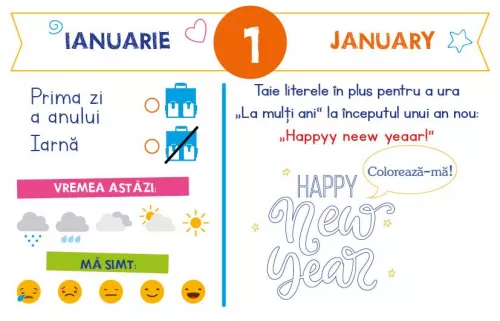 Calendarul meu anual: Invat limba engleza - de la 4 la 6 ani