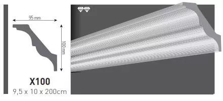 BAGHETA VIDELLA DIN POLISTIREN EXTRUDAT X100