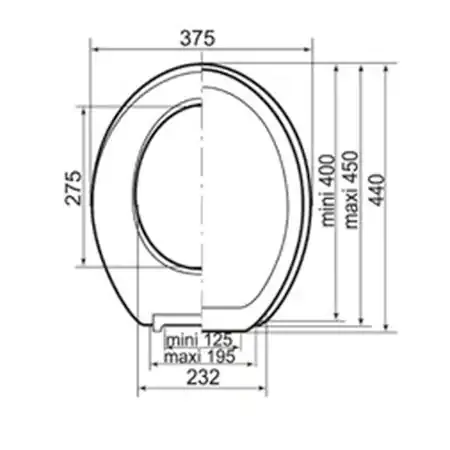 CAPAC WC WIRQUIN 375x460 mm AQ2