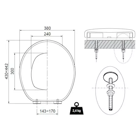 CAPAC WC WIRQUIN CASUAL LINE 380x430 mm 
