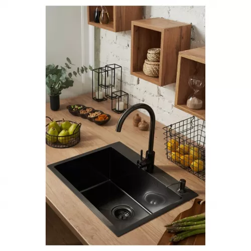 CHIUVETA 1 CUVA DIN INOX, CULOARE NEAGRA 6045