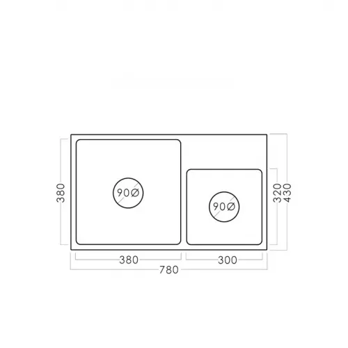 CHIUVETA DE BUCATARIE INOX 2 CUVE S7643