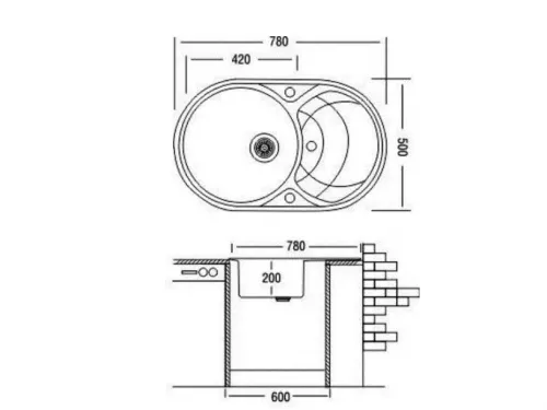 CHIUVETA MONTEBELLA 780 x 500 mm ELG COYOTE