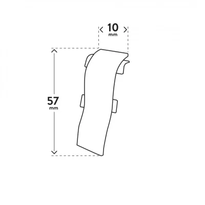 CONECTOR PENTRU PLINTA DIN PVC ARBITON LM55 09 Stejar Scandura