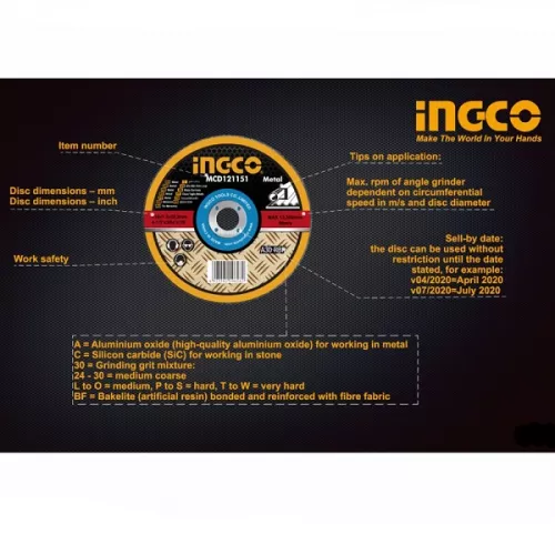 Disc debitare metal INGCO 230 x 1.6 mm 