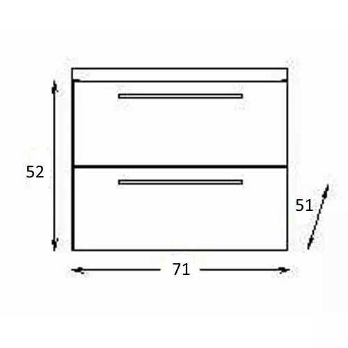 DULAP BAZA SUSPENDAT SANOTECHNIK SWEET BORDO 71x51x52 CM 70120