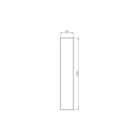 DULAP COLOANA CERSANIT CREA GRI 40x25x140 CM S924-025