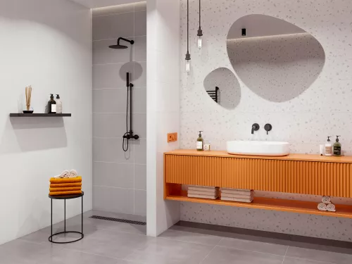 FAIANTA GOLDEN TILE JOY TERRAZZO LIGHT GREY 30X60 CM (JOG161)
