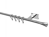 GALERIE METALICA VIDELLA VISIO SIMPLA SOLANO CHROM 240 CM