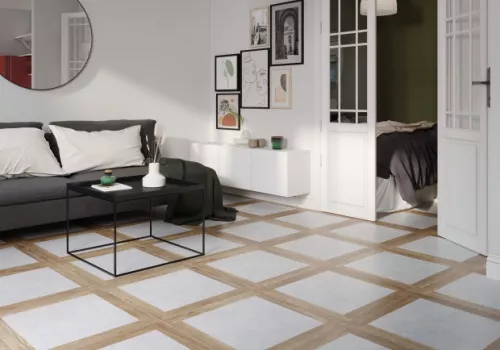 GRESIE GOLDEN TILE CONCRETE&WOOD MATT GREY  607 X 607 mm G92510