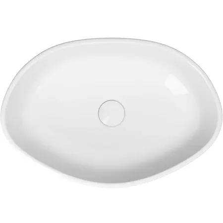 LAVOAR CERAMIC OVAL CU DOP CERSANIT SPLENDOUR 52.5x35x15 CM K40-004 