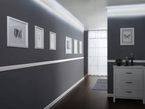 LED SYSTEM SET 4 BAGHETA DECORATIVA SI DE ILUMINAT VIDELLA CU LUMINA CALDA