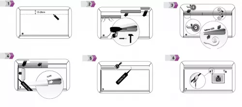 LED SYSTEM SET 4 BAGHETA DECORATIVA SI DE ILUMINAT VIDELLA CU LUMINA CALDA