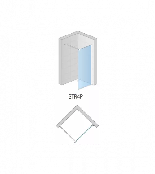 PARAVAN DE DUS 8MM SANSWISS WALK-IN EASY STRP4P 88.5-90.5 CM