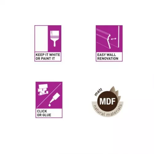 PLINTA DIN MDF ARBITON PAINT IT MP1004 BARA 2,42 M