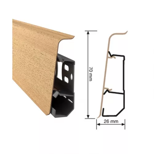 PLINTA DIN PVC ARBITON INDO LM70 41 Aluminiu Deschis